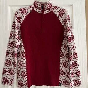 Neve Designs Ali Red and White Knit Sweater